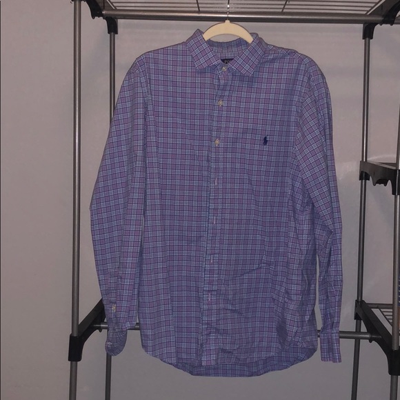 purple polo button down shirts